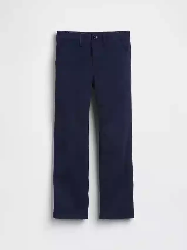 Kinderen: moderne, relaxte rechte kaki broek