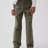 Kinderen: moderne, relaxte rechte kaki broek