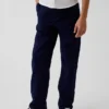 Kinderen: moderne, relaxte rechte kaki broek