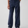 Kinderen: moderne, relaxte rechte kaki broek