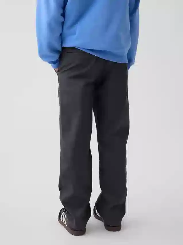 Kinderen: moderne, relaxte rechte kaki broek