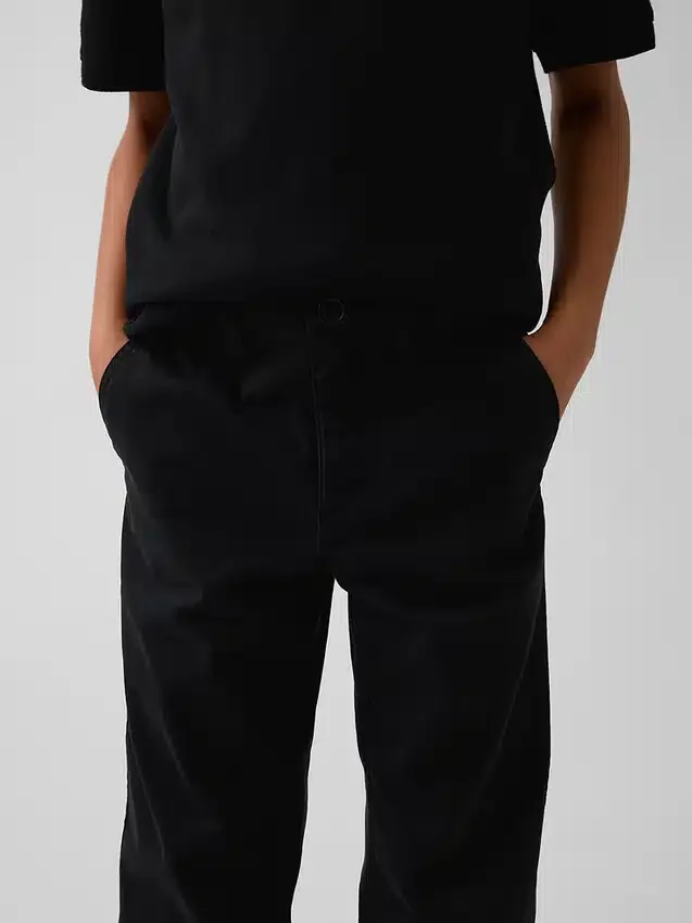 Kinderen: moderne, relaxte rechte kaki broek