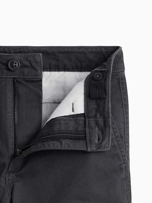 Kinderen: moderne, relaxte rechte kaki broek
