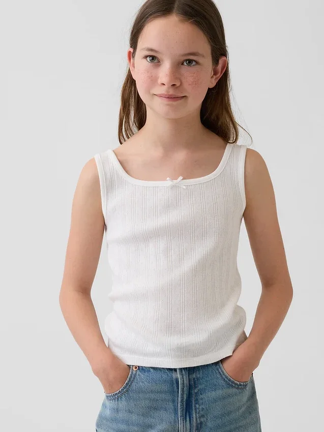 Kinderen Pointelle-tanktop