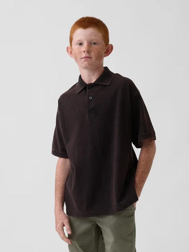 Kinderen: poloshirt van piqué met relaxte pasvorm
