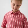 Kinderen: relaxed gestreept overhemd van biologisch katoenpopeline