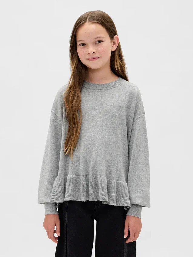 Kinderen Relaxed Peplum-trui