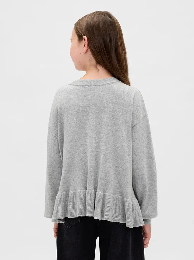 Kinderen Relaxed Peplum-trui