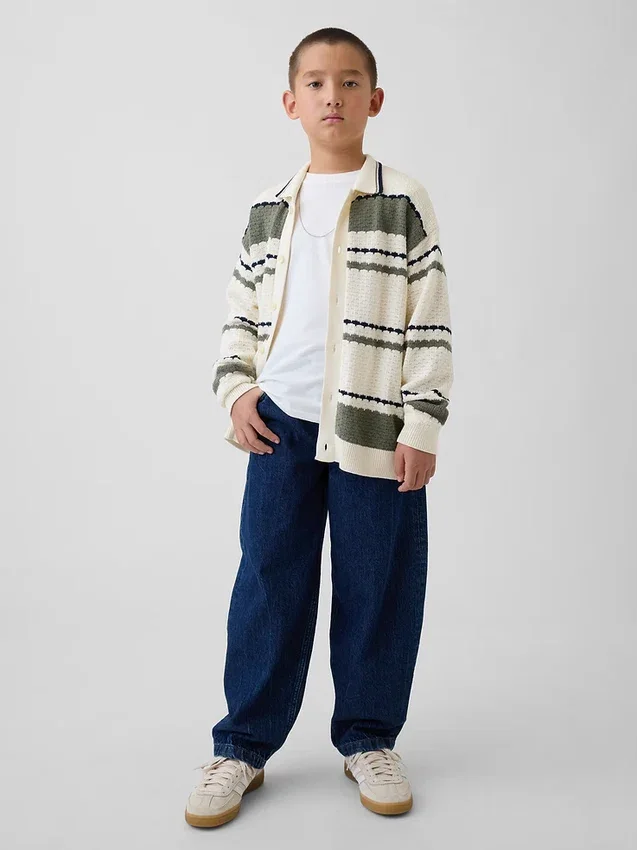 Kinderen Relaxed Polo-vest-trui