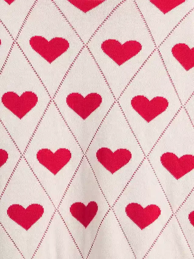 Kinderen: Relaxed trui met print en ronde hals