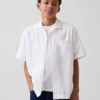 Kinderen: Relaxed vakantieshirt van linnen-katoen