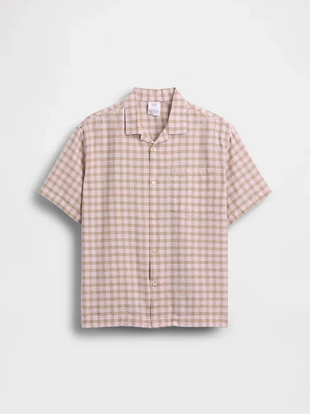 Kinderen: Relaxed vakantieshirt van linnen-katoen