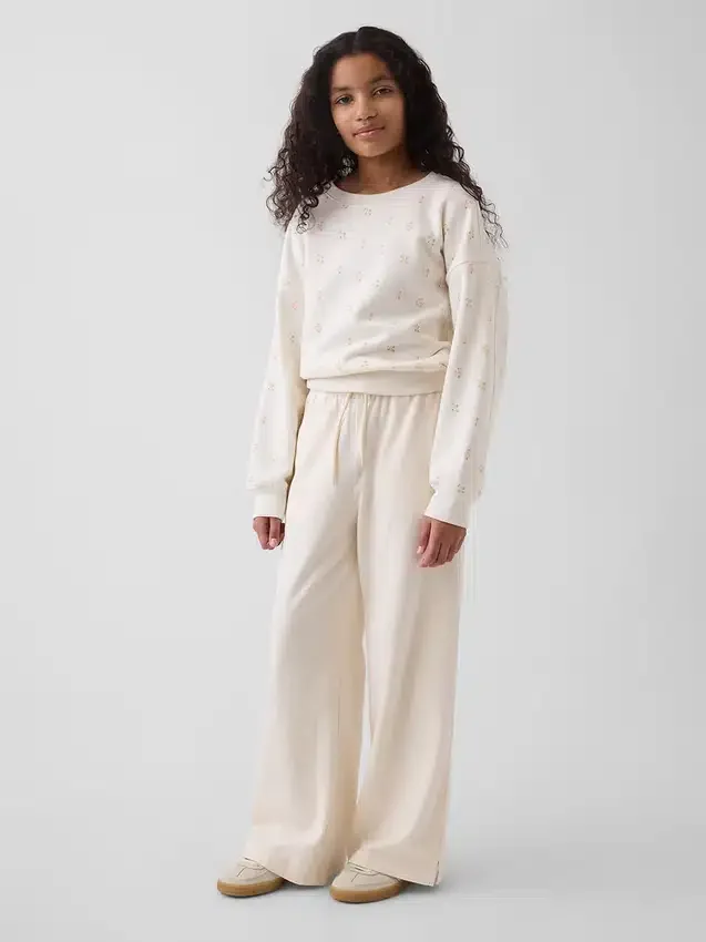 Kinderen: Relaxte broek met wijde pijpen