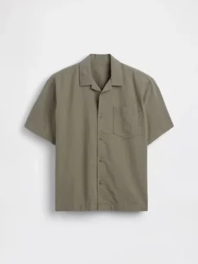 Kinderen: Seersucker-vakantieshirt met textuur en relaxte pasvorm