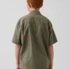 Kinderen: Seersucker-vakantieshirt met textuur en relaxte pasvorm