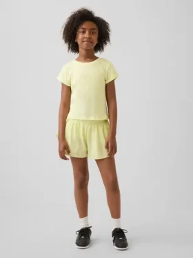 Kinderen: Sneldrogende korte broek met vlinderzoom