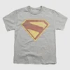 Kinderen Superman 2025-logo T-shirt met full-colour distressed-afbeelding
