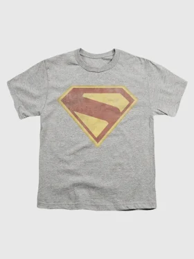 Kinderen Superman 2025-logo T-shirt met full-colour distressed-afbeelding