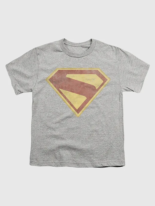 Kinderen Superman 2025-logo T-shirt met full-colour distressed-afbeelding