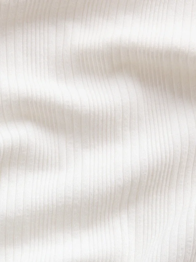Kinderen T-shirt met gemêleerde ribboord en getailleerde pasvorm