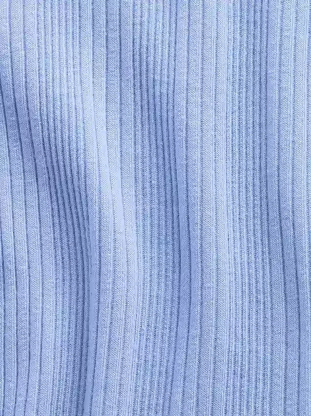 Kinderen T-shirt met gemêleerde ribboord en getailleerde pasvorm