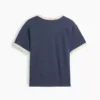 Kinderen: T-shirt met grafische print en ringer-boord in relaxte pasvorm