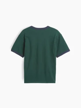Kinderen: T-shirt met grafische print en ringer-boord in relaxte pasvorm