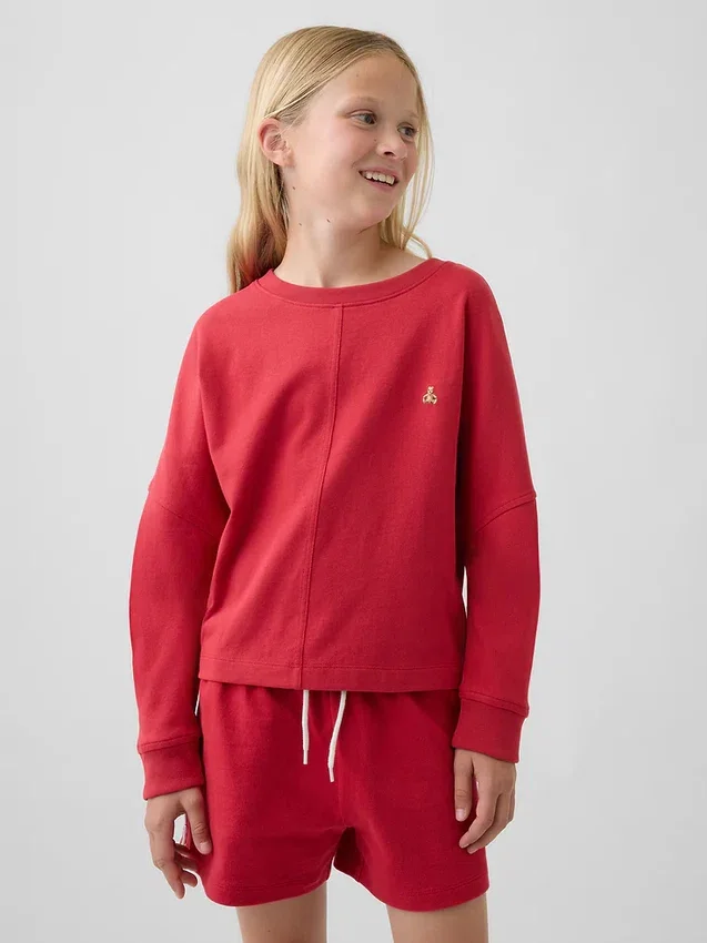 Kinderen T-shirt met zware stof en oversized pasvorm