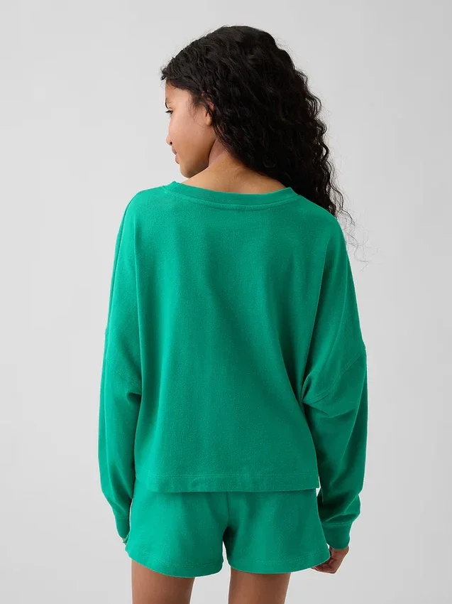 Kinderen T-shirt met zware stof en oversized pasvorm