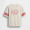 Kinderen: T-shirt van zwaar katoen met oversized logo en naaddetails