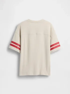 Kinderen: T-shirt van zwaar katoen met oversized logo en naaddetails