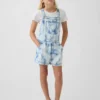 Kinderen Tie-Dye denim shortalls met relaxte pasvorm