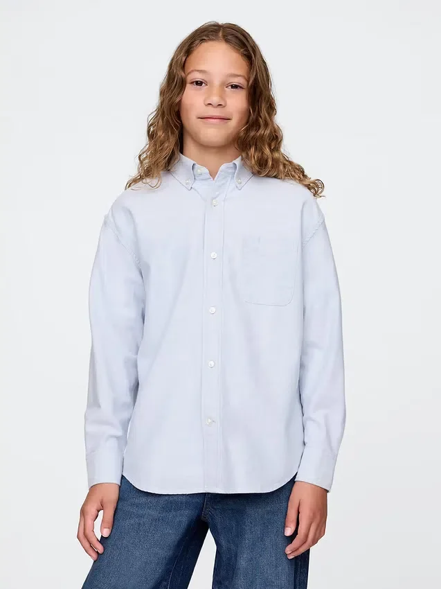 Kinderen Uniform Relaxed Oxford-overhemd