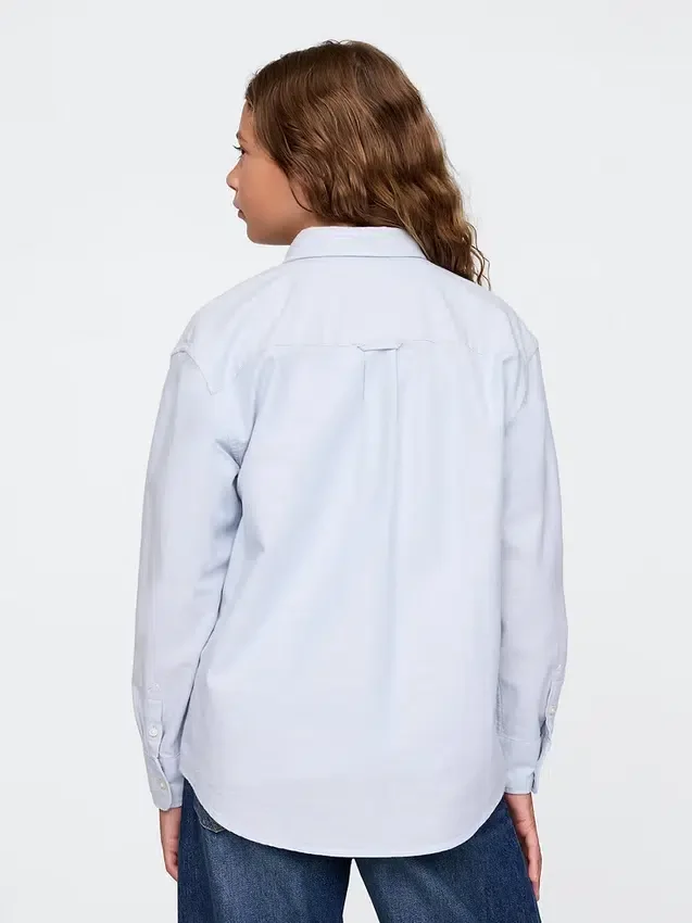 Kinderen Uniform Relaxed Oxford-overhemd