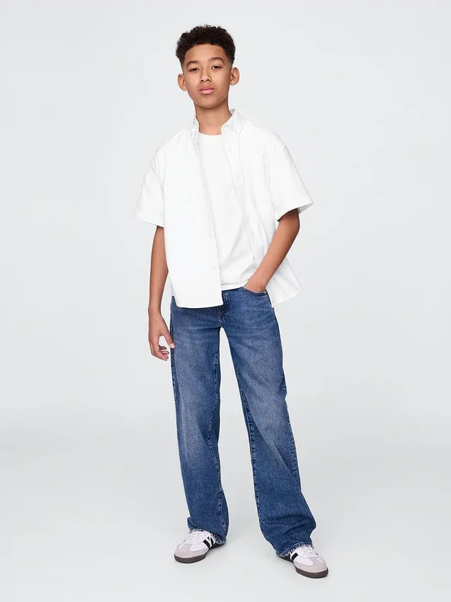 Kinderen Uniform Relaxed Oxford-overhemd