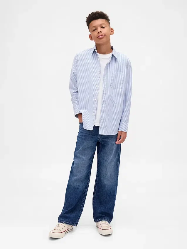 Kinderen Uniform Relaxed Oxford-overhemd
