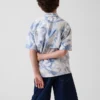 Kinderen: vakantieshirt met bloemenprint en textuur