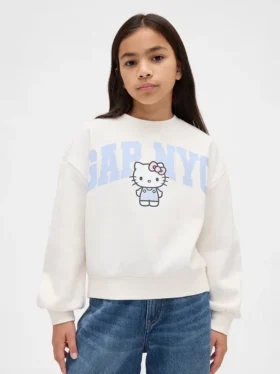 Kinderen Vintagesoft Hello Kitty-logo-sweatshirt