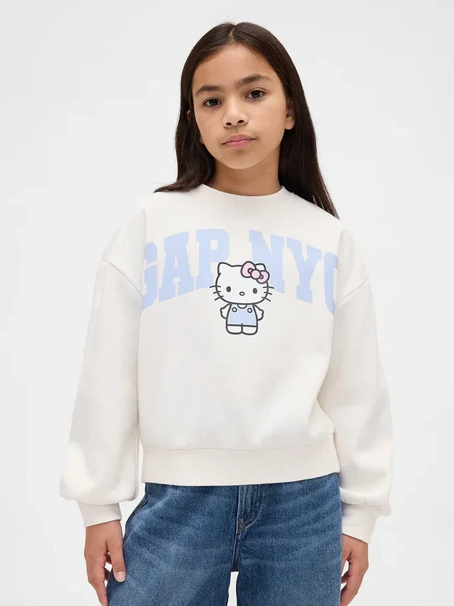 Kinderen Vintagesoft Hello Kitty-logo-sweatshirt