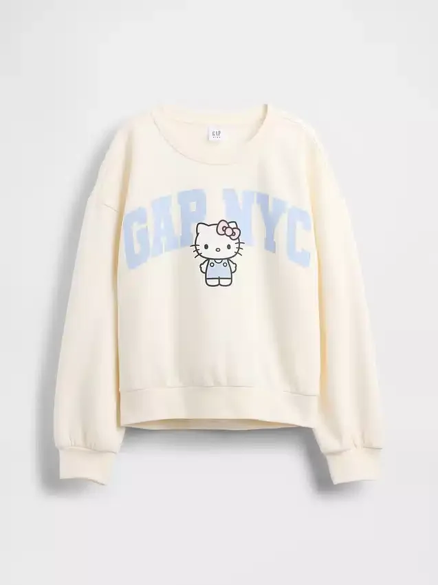Kinderen Vintagesoft Hello Kitty-logo-sweatshirt