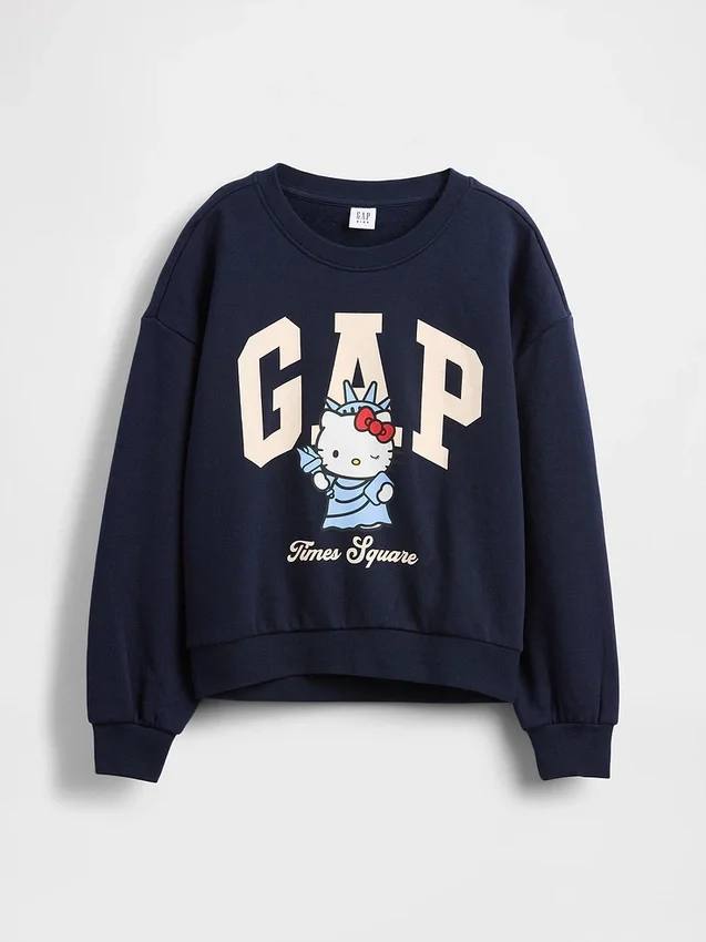 Kinderen Vintagesoft Hello Kitty-logo-sweatshirt