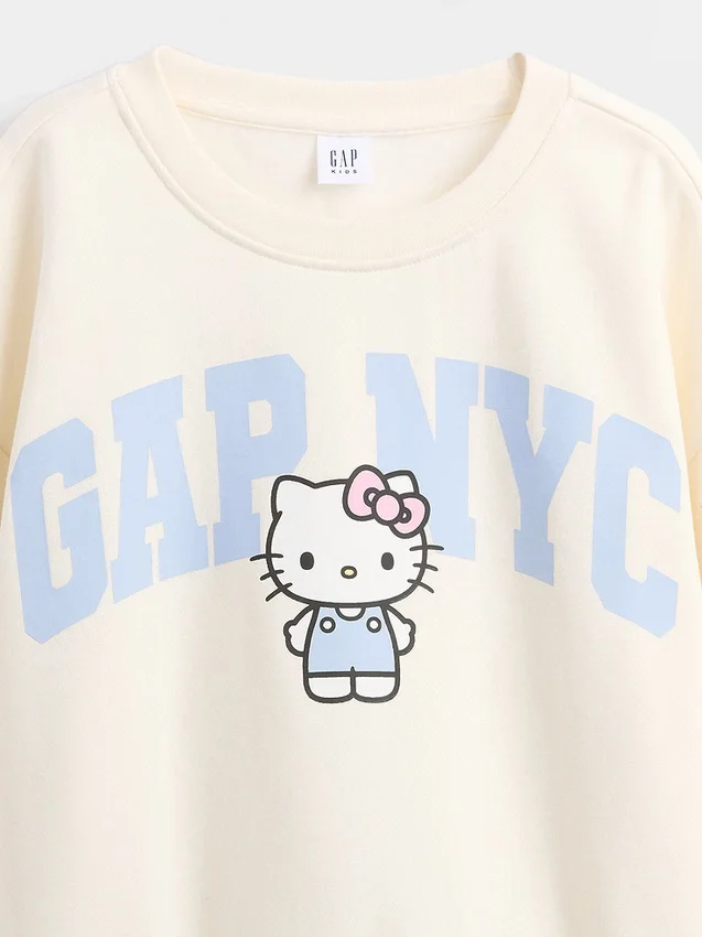 Kinderen Vintagesoft Hello Kitty-logo-sweatshirt