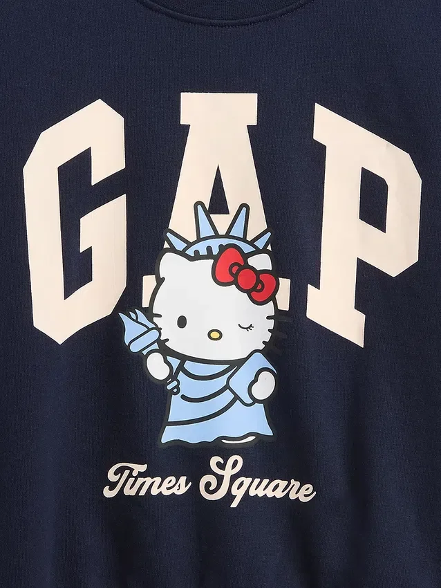 Kinderen Vintagesoft Hello Kitty-logo-sweatshirt