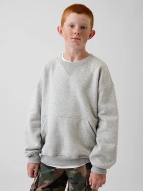 Kinderen Vintagesoft Relaxed Sweatshirt met ronde hals en zak