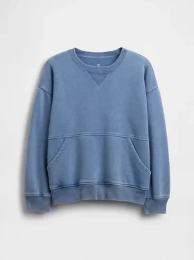 Kinderen Vintagesoft Relaxed Sweatshirt met ronde hals en zak