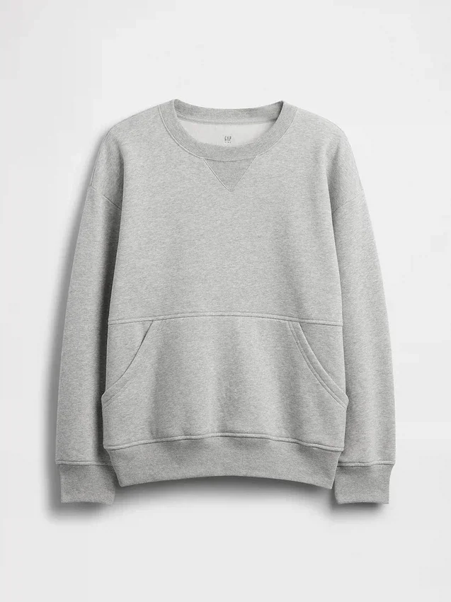 Kinderen Vintagesoft Relaxed Sweatshirt met ronde hals en zak