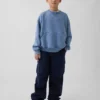 Kinderen Vintagesoft Relaxed Sweatshirt met ronde hals en zak