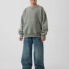 Kinderen Vintagesoft Relaxed Sweatshirt met ronde hals en zak