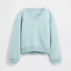 Kinderen Vintagesoft Sweatshirt met relaxte pasvorm en V-hals