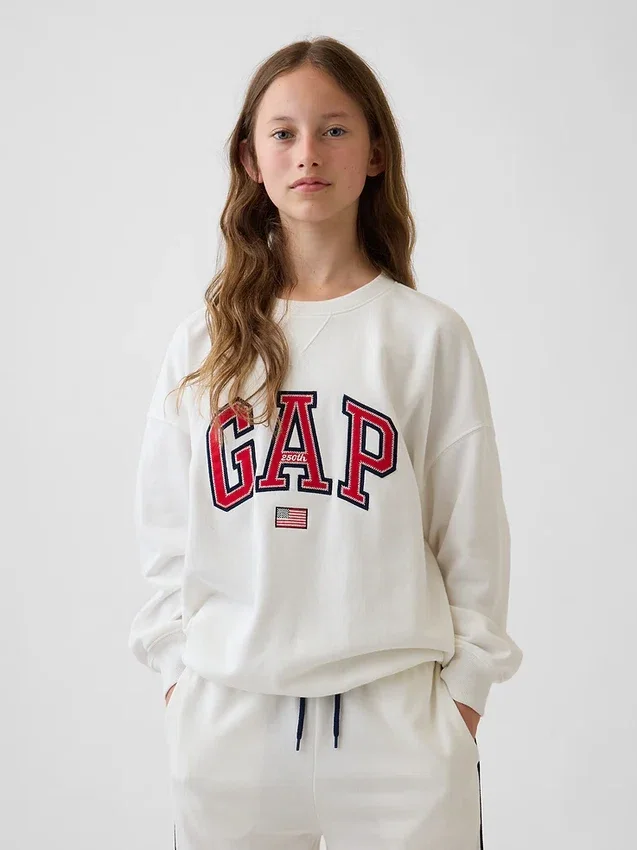 Kinderen Vintagesoft Terry oversized sweatshirt met print